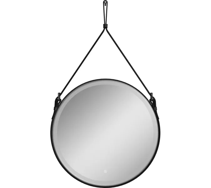 Зеркало с подсветкой Uperwood Round  круглое, сенсор/без рамы/на черном ремне, Выбрать цвет: Черный (ремень), Выбрать размер: 65х65, изображение 2