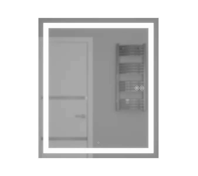 Зеркало шкаф с подсветкой  Uperwood Tanos, черное, Выбрать цвет: Черный, Выбрать размер: 60х70, изображение 6