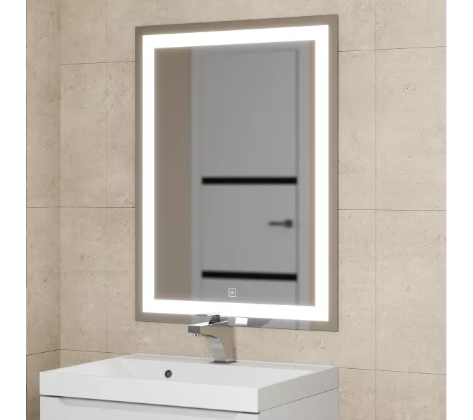 Зеркало с подсветкой Uperwood Tanos сенсор/антизапотевание/без рамы, Выбрать размер: 60х80, изображение 2