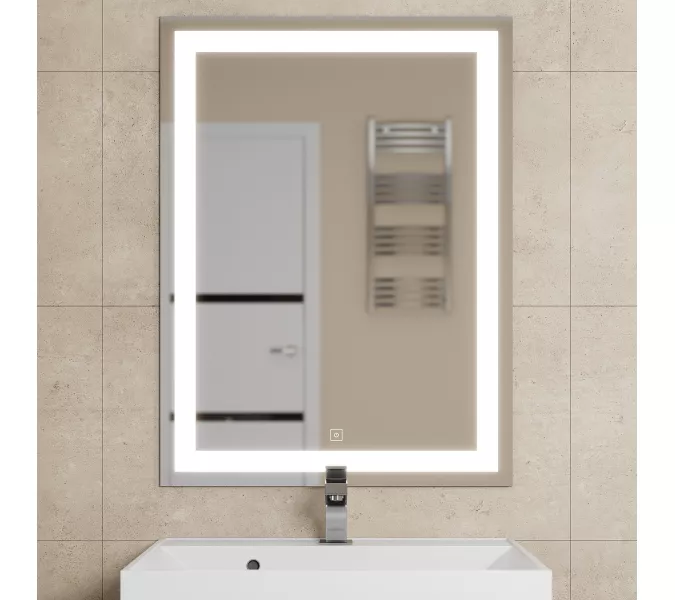 Зеркало с подсветкой Uperwood Tanos сенсор/антизапотевание/без рамы, Выбрать размер: 60х80