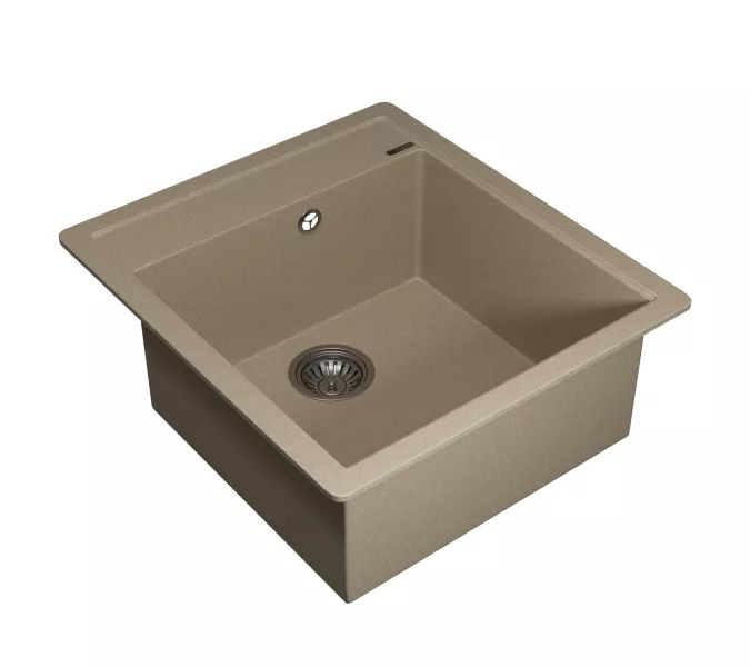 Кухонная мойка кварцевая Uperwood Quartz Premium UPD-07-02, прямоугольная, бежевая, Выбрать цвет: Бежевый, изображение 6