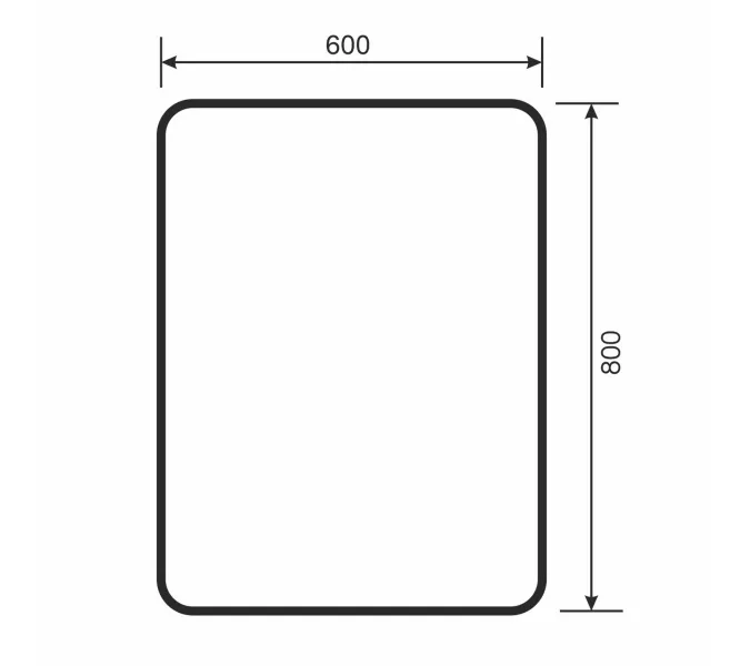Зеркало с холодной/теплой подсветкой Uperwood Modul  черное, сенсор, Выбрать размер: 60х80, Внешний вид: холодная подсветка, изображение 3