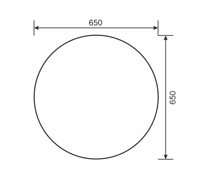Зеркало с подсветкой Uperwood Modul круглое, холодная/теплая подсветка, Антизапотевание (подогрев зеркала): Нет, Выбрать размер: 65х65, Внешний вид: холодная подсветка, Диммер: Есть, изображение 3