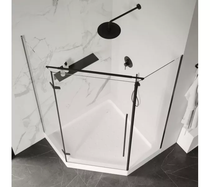 Душевой поддон ABBER AD3B080/AD3B090 трапеция, акриловый, белый, Выбрать размер: 80х80, изображение 8