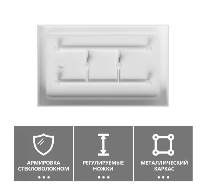 Душевой поддон ABBER AD3C прямоугольный, акриловый, белый, Выбрать размер: 100х70, изображение 4