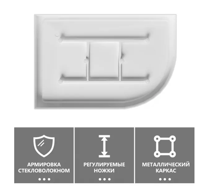 Душевой поддон ABBER AD3E109 L 100х90 асимметричный, акриловый, белый, изображение 4