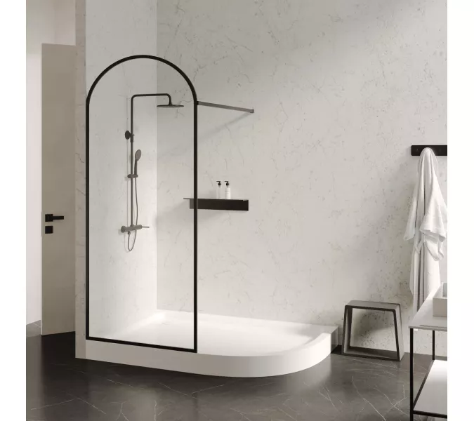 Душевой поддон ABBER AD3E109 L 100х90 асимметричный, акриловый, белый, изображение 6