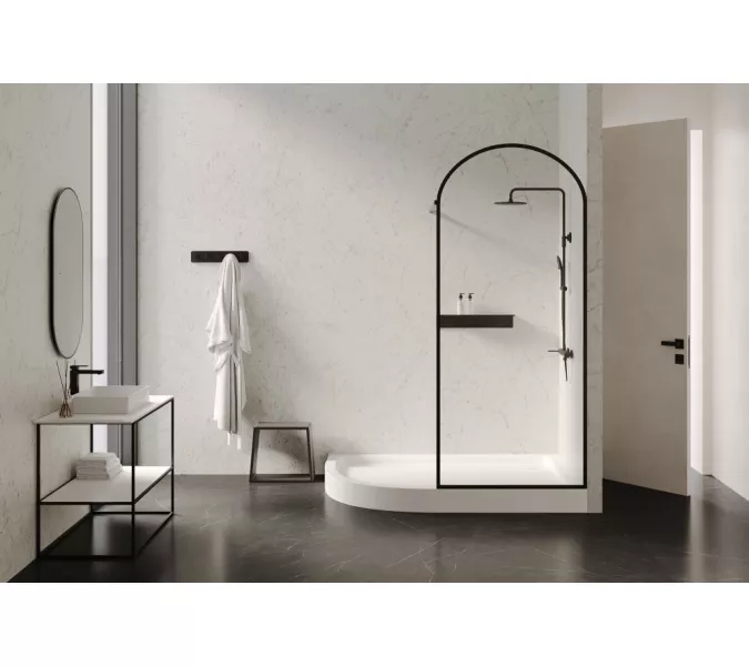 Душевой поддон ABBER AD3E129 R 120х90 асимметричный, акриловый, белый, изображение 5