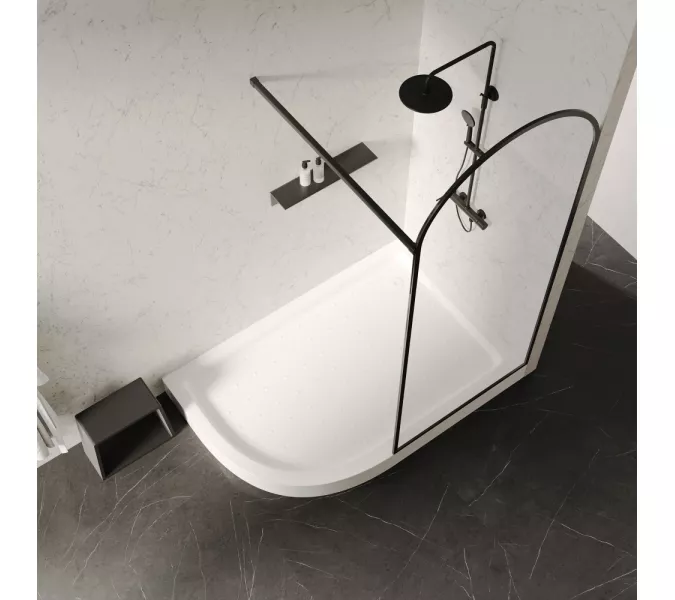 Душевой поддон ABBER AD3E129 R 120х90 асимметричный, акриловый, белый, изображение 6