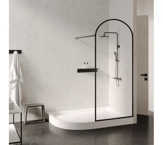 Душевой поддон ABBER AD3E129 R 120х90 асимметричный, акриловый, белый, изображение 7