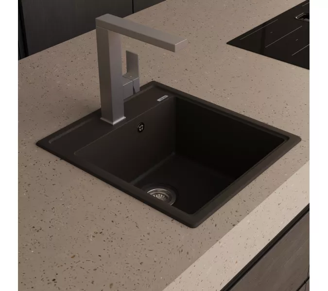 Кухонная мойка ABBER Quarz AQ2901B черная, Выбрать цвет: Черный, изображение 2