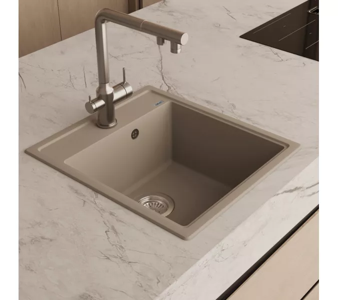 Кухонная мойка ABBER Quarz AQ2901S песочный, Выбрать цвет: песочный, изображение 2