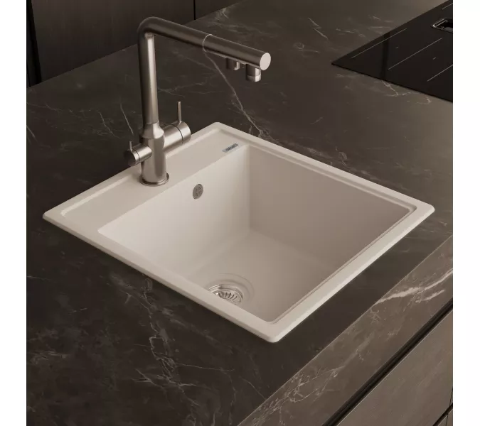 Кухонная мойка ABBER Quarz AQ2901W белый, Выбрать цвет: Белый, изображение 2