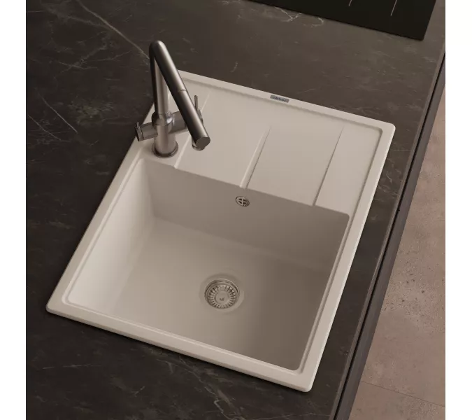 Кухонная мойка ABBER Quarz AQ2903W белый, Выбрать цвет: Белый, изображение 2