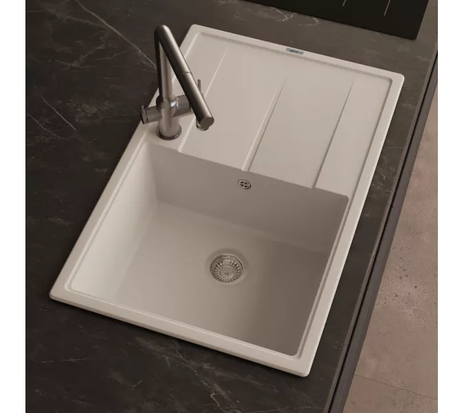 Кухонная мойка ABBER Quarz AQ2904W белый, Выбрать цвет: Белый, изображение 2