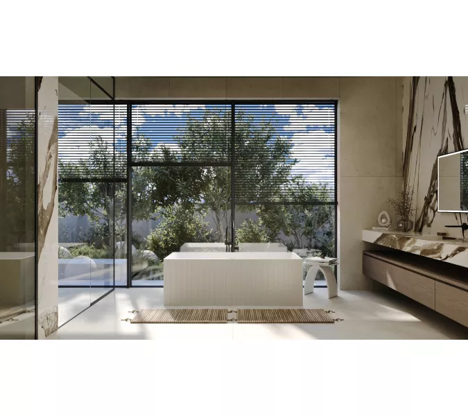 Ванна из искусственного камня ABBER Stein AS9602 белая матовая 170*75, изображение 9