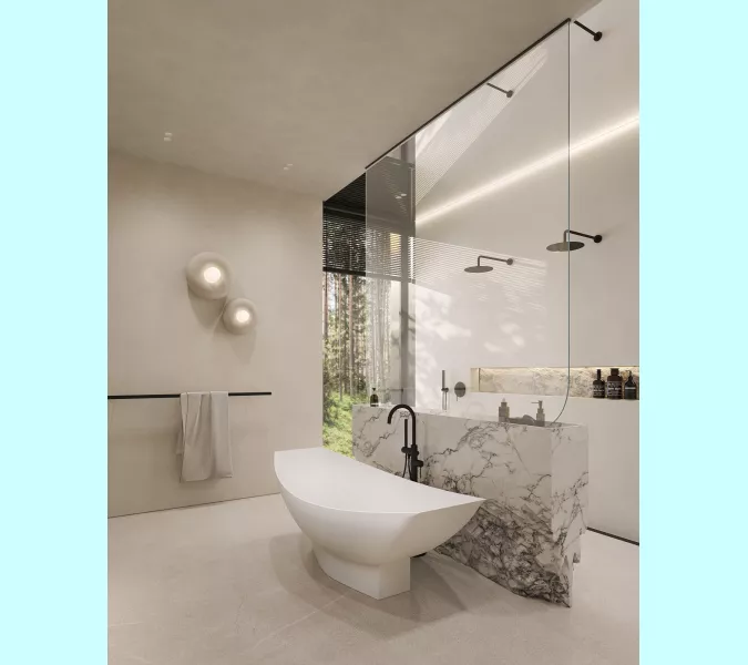 Ванна из искусственного камня ABBER Stein AS9610 белая матовая 180*80, изображение 13