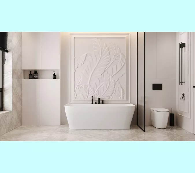 Ванна из искусственного камня ABBER Stein AS9616 белая матовая 170*80, изображение 11