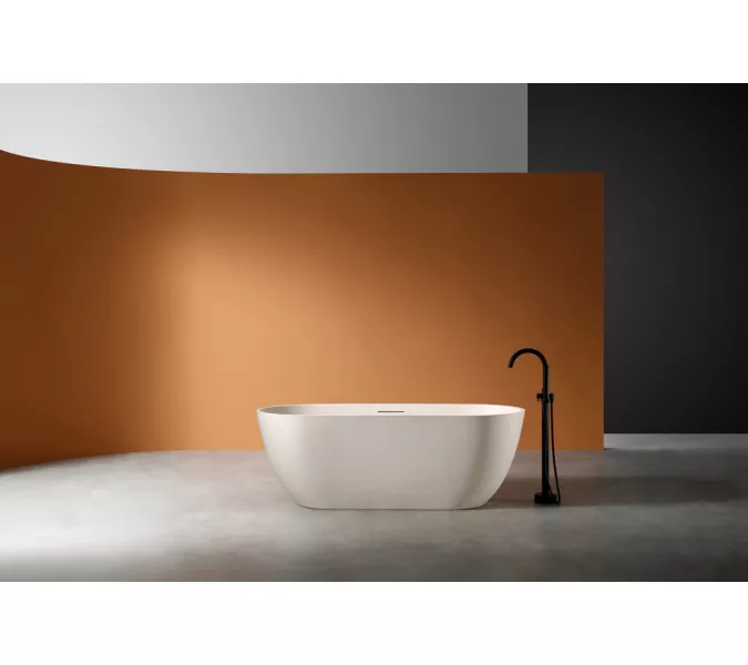 Ванна из искусственного камня ABBER Frankfurt  170х75  светло-бежевая матовая, Выбрать цвет: Светло-бежевый матовый, изображение 8