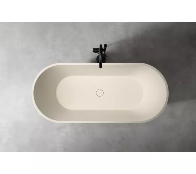 Ванна из искусственного камня ABBER Frankfurt  170х75  светло-бежевая матовая, Выбрать цвет: Светло-бежевый матовый, изображение 10