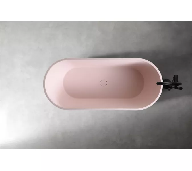Ванна из искусственного камня ABBER Frankfurt 170х75 розовая матовая, Выбрать цвет: Розовый матовый, изображение 10