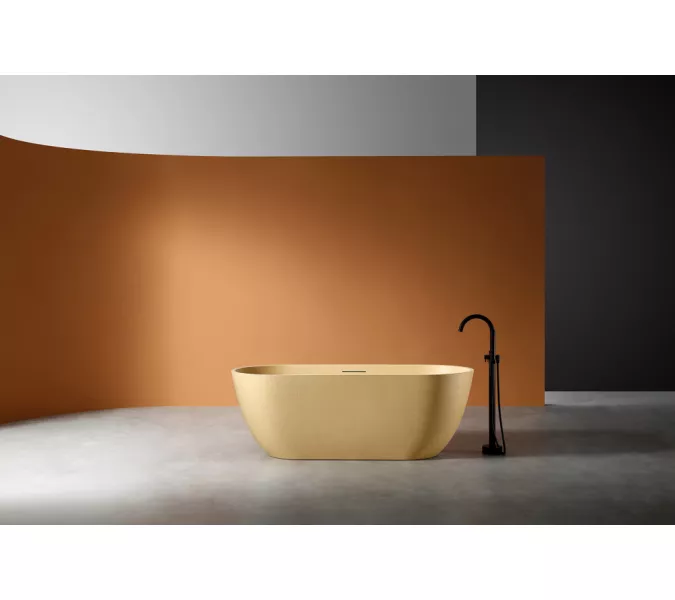 Ванна из искусственного камня ABBER Frankfurt 170х75 песочная матовая, Выбрать цвет: песочный матовый, изображение 8