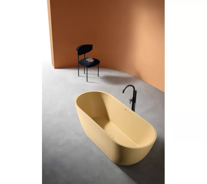 Ванна из искусственного камня ABBER Frankfurt 170х75 песочная матовая, Выбрать цвет: песочный матовый, изображение 9