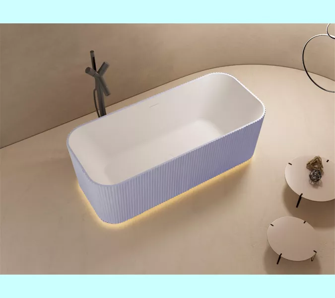 Ванна из искусственного камня ABBER Stein AS9663Violett фиолетовая 170*75, изображение 9