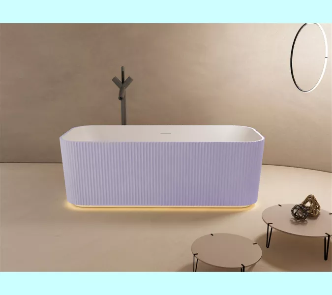 Ванна из искусственного камня ABBER Stein AS9663Violett фиолетовая 170*75, изображение 8