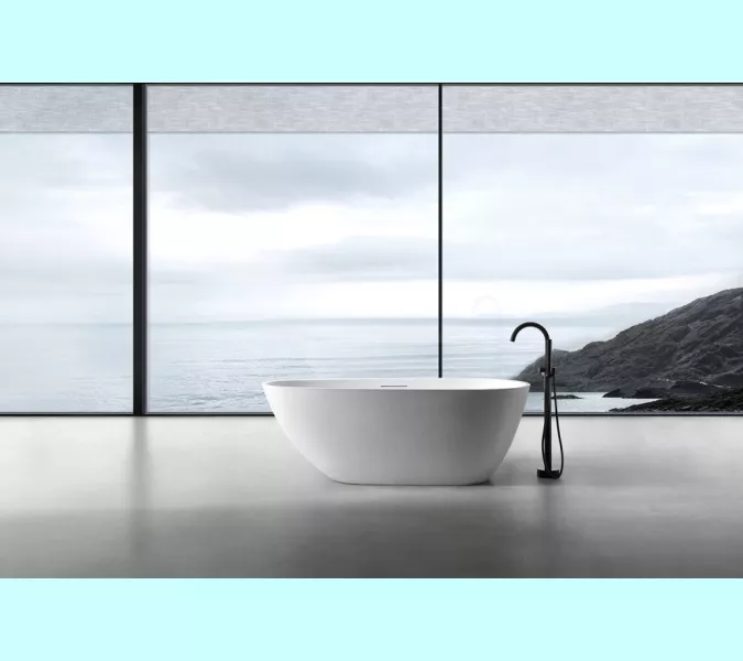 Ванна из искусственного камня ABBER Dortmund 170х75 белая матовая, Выбрать цвет: Белый, изображение 8