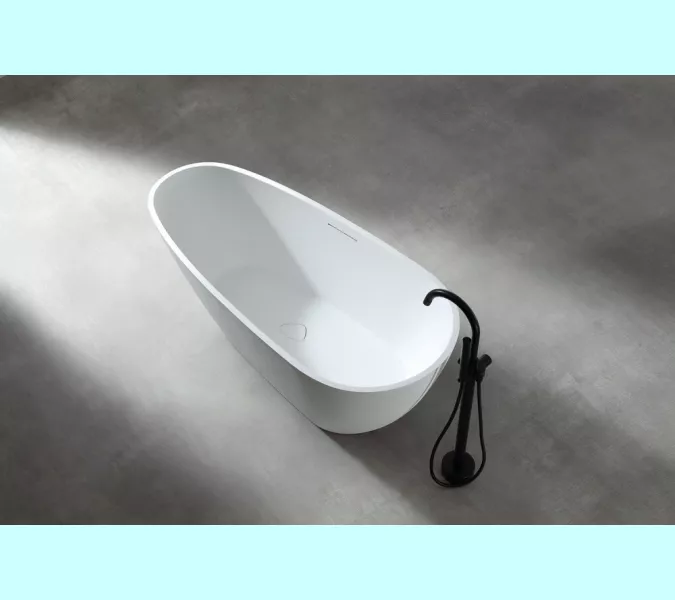 Ванна из искусственного камня ABBER Dortmund 170х75 белая матовая, Выбрать цвет: Белый, изображение 9