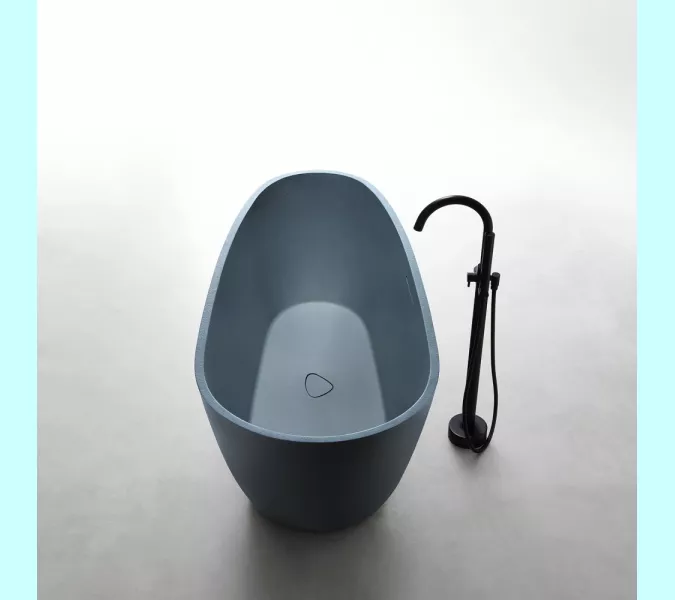 Ванна из искусственного камня ABBER Dortmund 170х75 серая матовая, Выбрать цвет: Серый, изображение 8