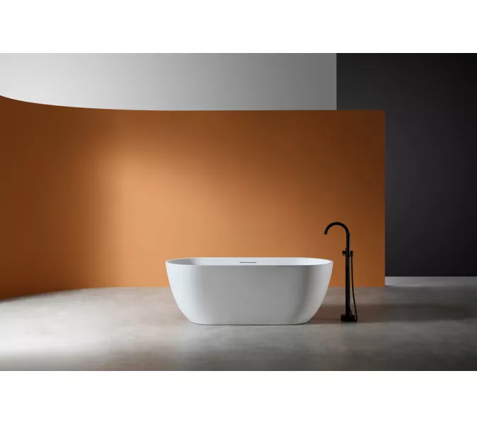 Ванна из искусственного камня ABBER Frankfurt 170х75 белая матовая, Выбрать цвет: Белый матовый, изображение 11