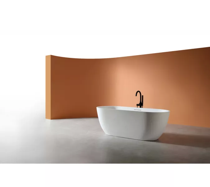 Ванна из искусственного камня ABBER Frankfurt 170х75 белая матовая, Выбрать цвет: Белый матовый, изображение 12