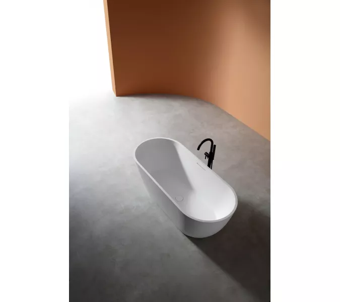 Ванна из искусственного камня ABBER Frankfurt 170х75 белая матовая, Выбрать цвет: Белый матовый, изображение 13