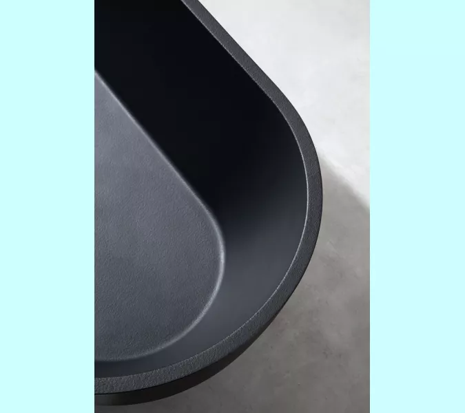 Ванна из искусственного камня ABBER Frankfurt  170х75 черная матовая, Выбрать цвет: Черный матовый, изображение 11