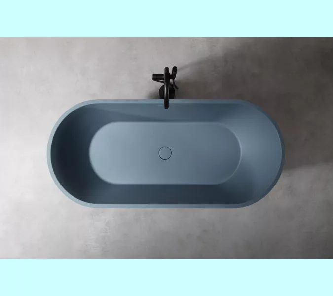 Ванна из искусственного камня ABBER Frankfurt 170х75 серая матовая, Выбрать цвет: Серый матовый, изображение 10