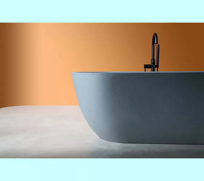 Ванна из искусственного камня ABBER Frankfurt 170х75 серая матовая, Выбрать цвет: Серый матовый, изображение 8