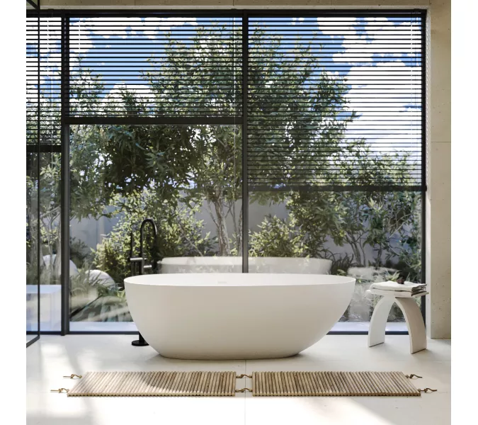 Ванна из искусственного камня ABBER Stein белая матовая, Выбрать размер: 170х80, изображение 9