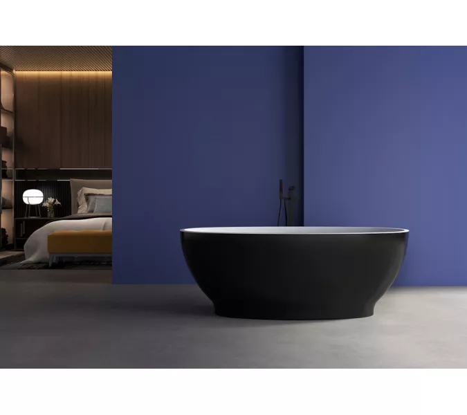 Акриловая ванна ABBER AB9207MB 165х80, Выбрать цвет: Черный матовый, изображение 8