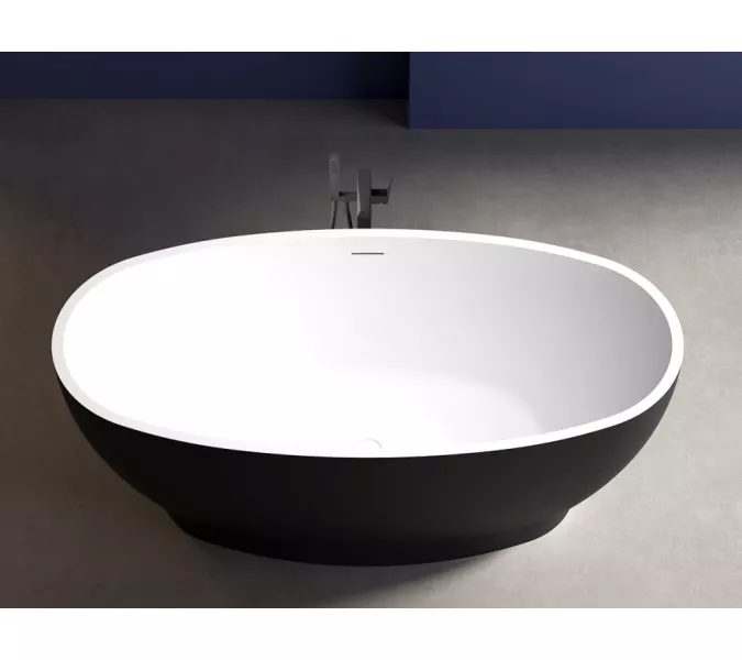 Акриловая ванна ABBER AB9207MB 165х80, Выбрать цвет: Черный матовый, изображение 9