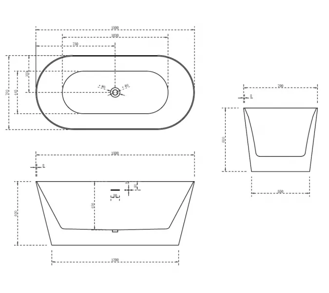 Акриловая ванна ABBER AB9222-1.5   150х70, изображение 12