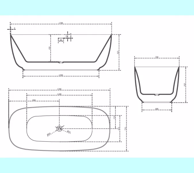 Акриловая ванна ABBER AB9260 170х75, изображение 11