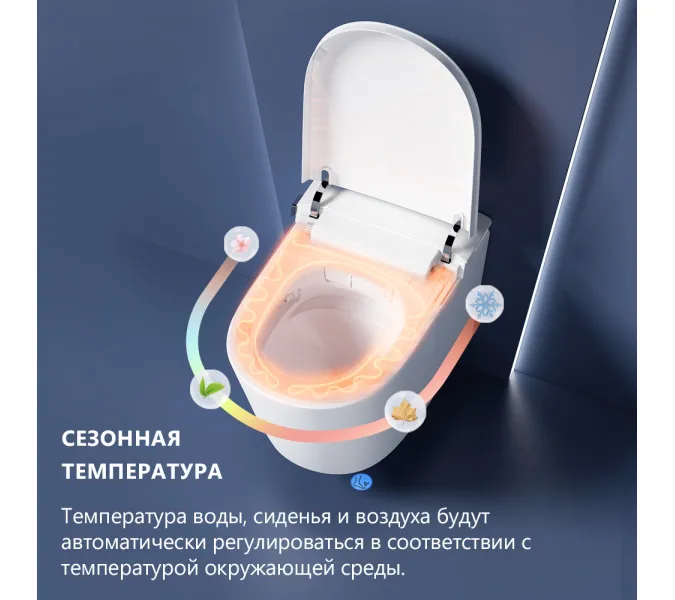 Электронный унитаз-биде ABBER Bequem AC1121S подвесной белый, Выбрать цвет: Белый, изображение 16