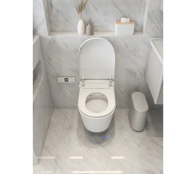 Электронный унитаз-биде ABBER Bequem AC1121S подвесной белый, Выбрать цвет: Белый, изображение 20