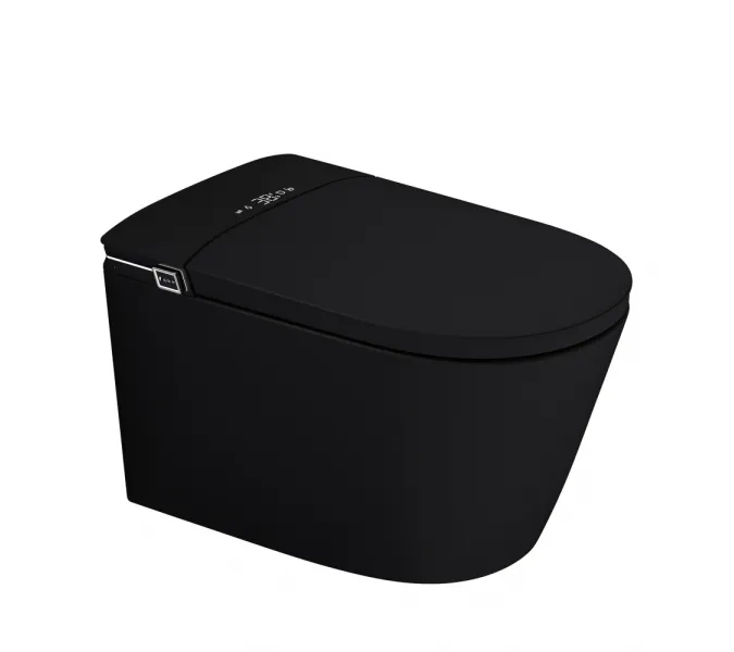 Электронный унитаз-биде ABBER Bequem AC1121SMB подвесной черный матовый, Выбрать цвет: Черный матовый