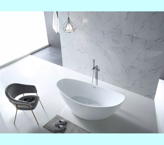 Акриловая ванна ABBER AB9233 184х80, Выбрать цвет: Белый, изображение 10