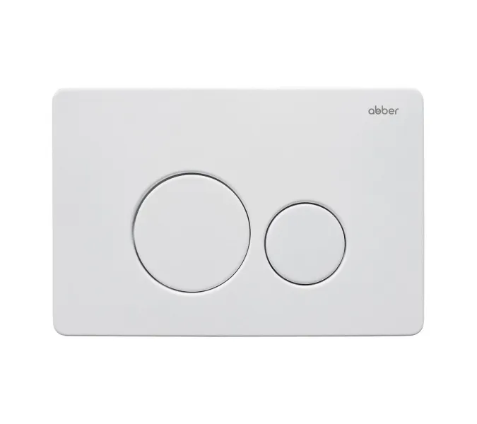 Комплект подвесной унитаз ABBER Bequem AC1132TC белый, с закрытым дном с инсталляцией AC0105 и кнопкой AC0121MW белая матовая, Цвет кнопки: Белый матовый, изображение 6