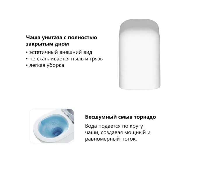 Комплект подвесной унитаз ABBER Rechteck AC1219TC белый, с закрытым дном с инсталляцией AC0105 и кнопкой AC0120MW белая матовая, Цвет кнопки: Белый матовый, изображение 3