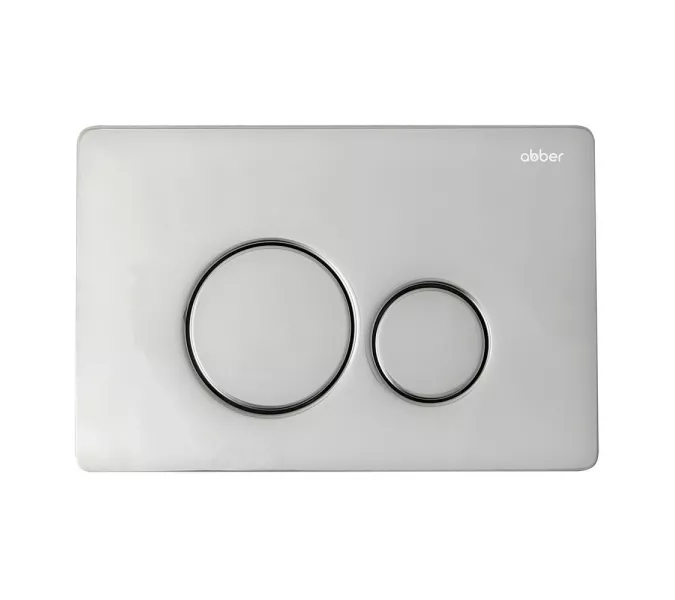 Комплект подвесной унитаз ABBER Rechteck AC1219TC белый, с закрытым дном с инсталляцией AC0105 и кнопкой AC0121 хром глянцевый, Цвет кнопки: Хром глянцевый, изображение 6